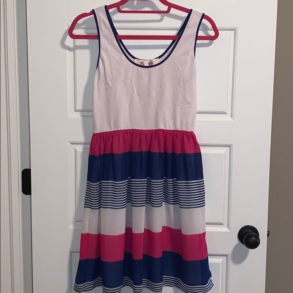 Emmelee Fit & Flare Stripe Dress